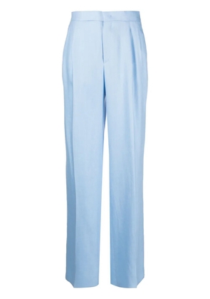 Tagliatore high-waisted pleated trousers - Blue