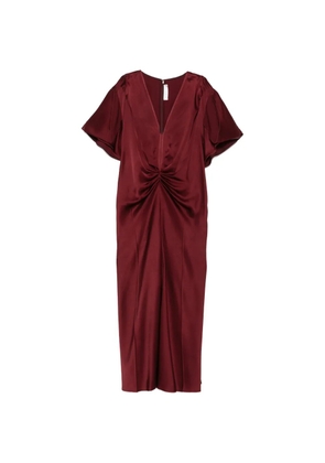 Victoria Beckham V-neck gathered midi dress