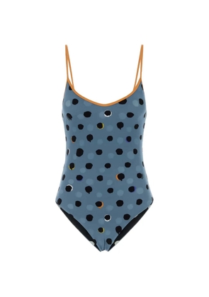 FENDI polka dot swimsuit - Blue