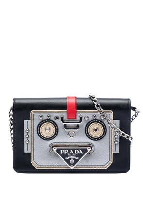 Prada Pre-Owned 2013-2025 Saffiano Robot Wallet on Chain crossbody bag - Black
