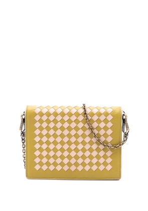 Bottega Veneta Pre-Owned 2012-2026 Nappa Intrecciato Wallet on Chain crossbody bag - Yellow