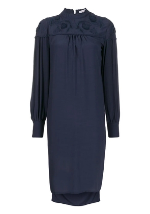 See by Chloé floral embroidered shift dress - Blue