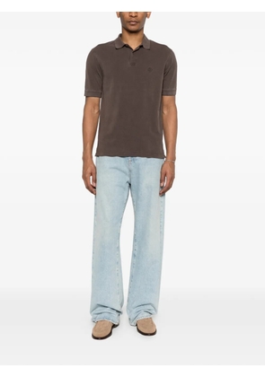 Herno logo-embroidered polo shirt - Brown