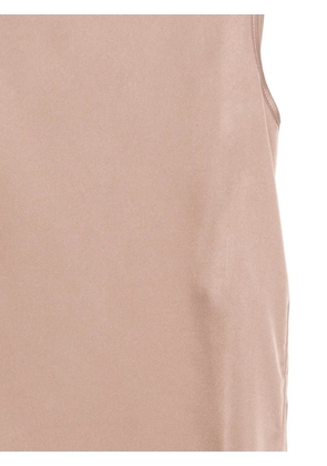 D.Exterior round-neck sleeveless top - Neutrals