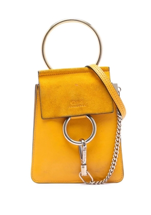 Chloé Pre-Owned 2018 Mini Calfskin and Suede Faye Bracelet Bag satchel - Yellow