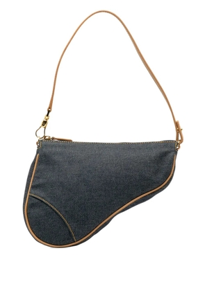 Christian Dior Pre-Owned 2001 mini Saddle denim clutch bag - Blue