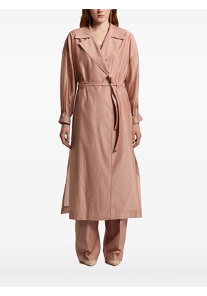 Peserico collared belted coat - Pink