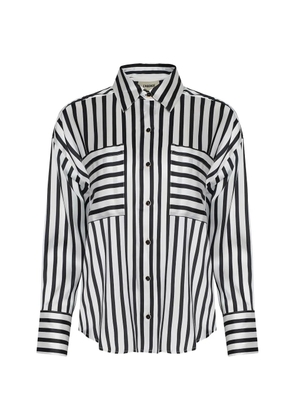 L'Agence Eliora striped shirt - Black