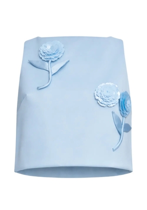 Self-Portrait 3D-flower top - Blue