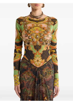 ETRO V-neck top - Gold