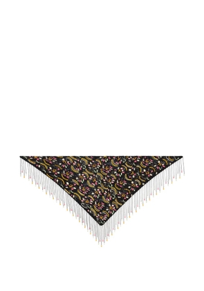 ETRO lace beaded scarf - Black
