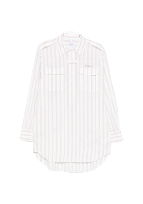 Off-White striped pocketed mini dress