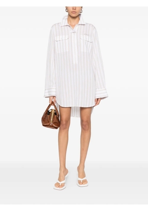 Off-White striped pocketed mini dress