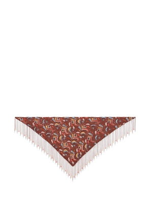 ETRO lace beaded scarf - Brown