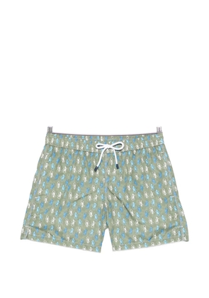 Fedeli lizard print swim shorts - Green