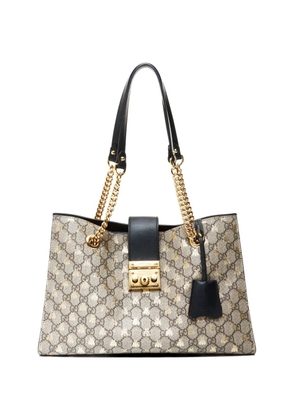 Gucci Pre-Owned 2010s bee-motif padlock tote bag - Brown