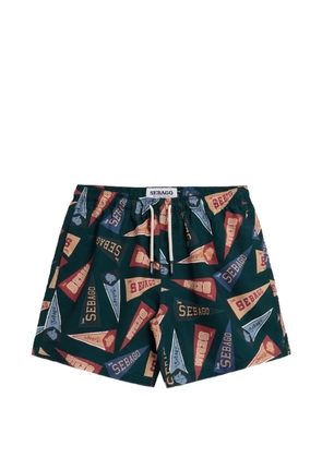 Sebago patterned sandbeach shorts - Green