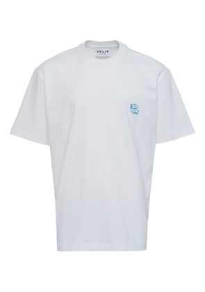 SOLID HOMME graphic-print T-shirt - White
