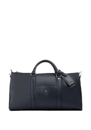 Doucal's leather weekender bag - Blue