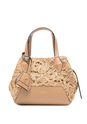 Jimmy Choo Diamond floral tote bag - Neutrals