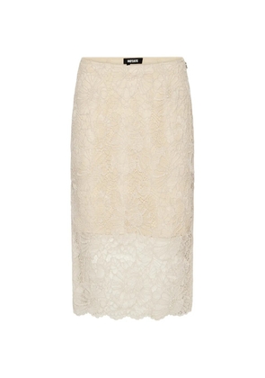 ROTATE BIRGER CHRISTENSEN lace midi skirt - Neutrals