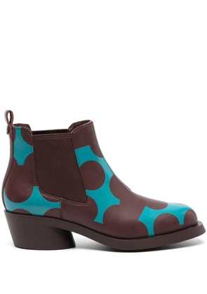 Camper Bonnie 50mm calf-suede ankle boots - Red