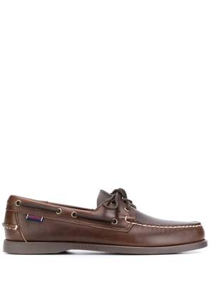 Sebago contrast stitch boat shoes - Brown