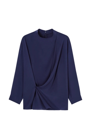 Giorgio Armani draped twisted shirt - Blue