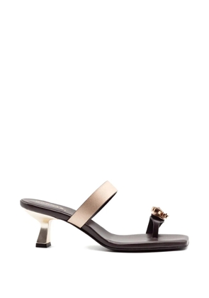 Donnarì jewel strap leather sandals - Brown