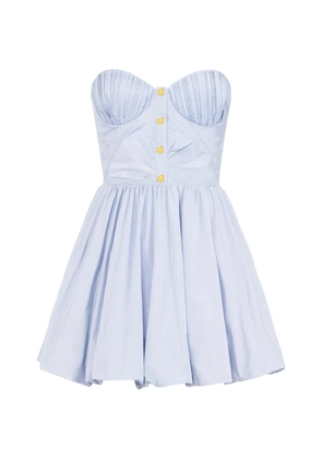 Elisabetta Franchi striped balloon mini dress - Blue
