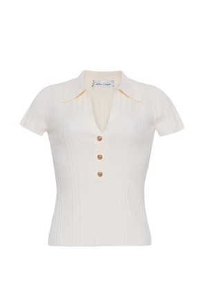 Cara Cara Ivanna button ribbed top - Neutrals