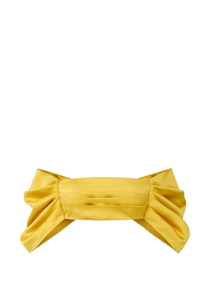 Elisabetta Franchi bow duchess top - Yellow