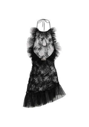 Blumarine ruffled tulle mini dress - Black