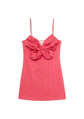 Blumarine butterfly-appliqué mini dress - Pink