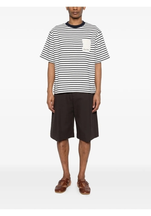 Bram’s Fruit striped pocket T-shirt - White