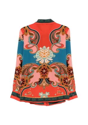 ETRO floral-print silk shirt - Orange