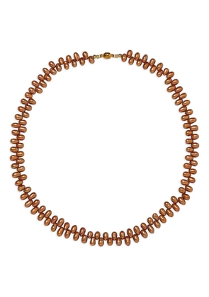 Jennifer Behr Penelope pearl-drop necklace - Brown