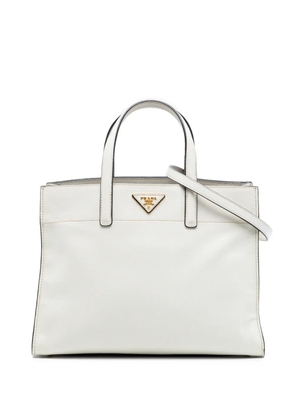 Prada Pre-Owned 2010-2026 Saffiano Soft Triple Pocket Tote satchel - White