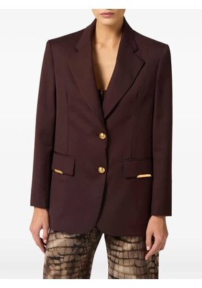 Elisabetta Franchi jewel-plaques single-breasted blazer - Brown