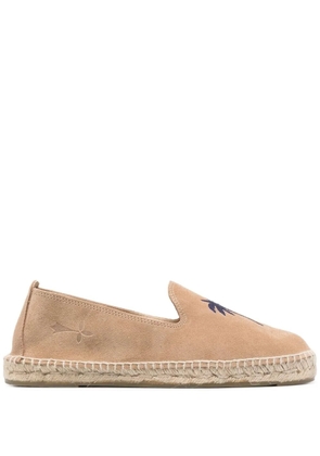 Manebi suede embroidered espadrilles - Neutrals
