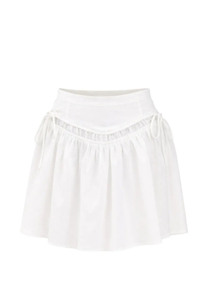 PINKO high-waisted flared mini skirt - White