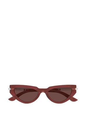 Alexander McQueen cat-eye frame sunglasses - Brown