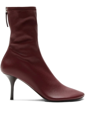 Acne Studios 75mm zip leather boots - Red