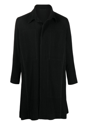 Homme Plissé Issey Miyake pleated button-up coat - Black