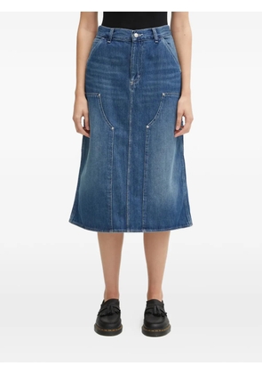 Carhartt WIP front-pockets A-line midi skirt - Blue