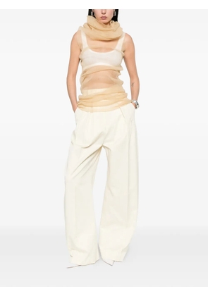 Rick Owens Transparent Tube ribbed top - Neutrals