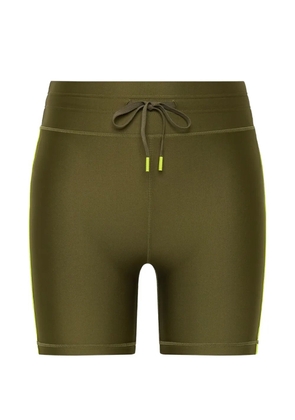 The Upside drawstring stripe-detail shorts - Green