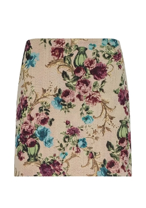 L'Agence Marseile floral mini skirt - Neutrals