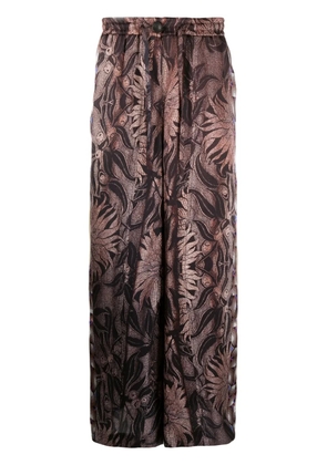 Pierre-Louis Mascia Kamut silk trousers - Brown