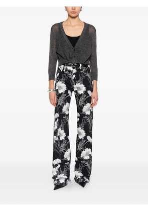 R13 twisted-front knit cardigan - Grey